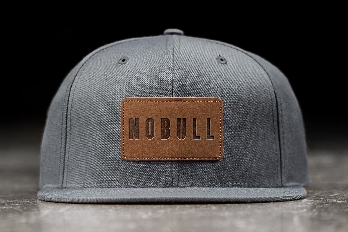 Nobull Flat-Brim Snapback Men's Hats Grey | Australia (NL9167)